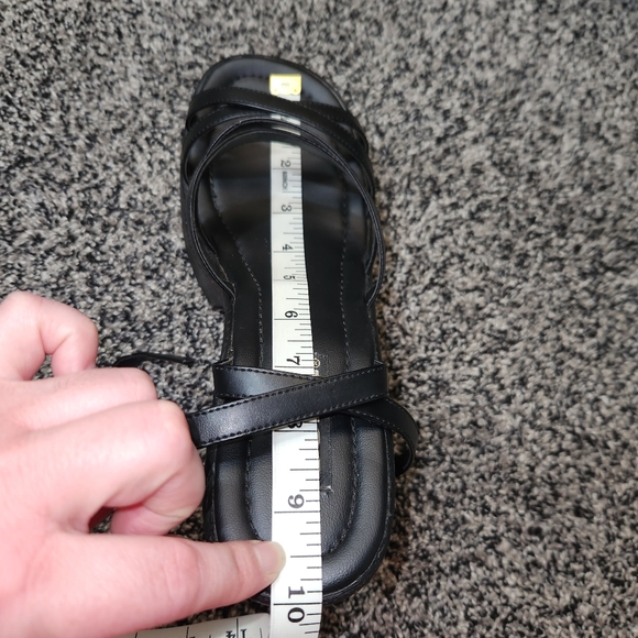 soda chunky Black Strappy sandals Thick Retro Y2k 90s*please See Photos For Size - Picture 2 of 16